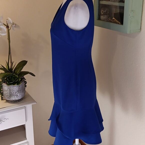 Eliza J Royal Blue Dress. Tiered Hem. Tango. - Picture 5 of 13